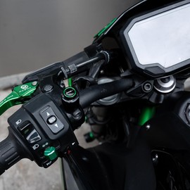 MOWOK Fit for Kawasaki Vulcan S 650 VN650 VulcanS 2015-2022 2023 2024 2025 M10*1.25 Motorcycle Accessories CNC Rear View Side Mirror Hole Plug Screw Caps (Red)