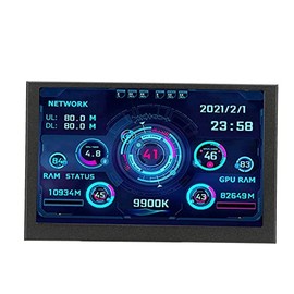 5 Inch IPS USB Screen, PC Temperature Display AIDA64 PC CPU Data Monitor PC Sensor Panel Display Temperature Monitor, PC Sensor Panel Display, Computer Temperature Monitor