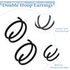 UNICRAFTALE 10 Pairs 5 Colors Double Hoop Earrings Classic Hoop