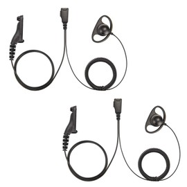 Arrowmax 2 Pack AEH0407D-M9 D-Shape Style Earphone with PTT MIC for Motorola APX4000 XPR7350E XPR7380E XPR7550E XPR7580E