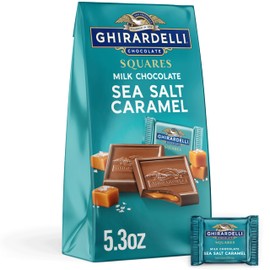 GHIRARDELLI Milk Chocolate Sea Salt Caramel Chocolate Squares, 5.3 OZ Bag (6 count)