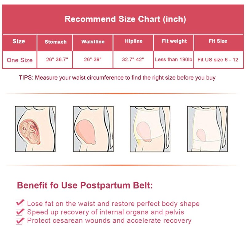 Postpartum Belly Band C Section Binder 2 in 1 Recovery