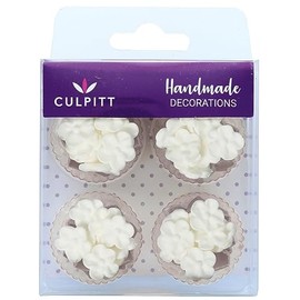 Edible White Mini Blossoms 48 in a pack by Culpitt