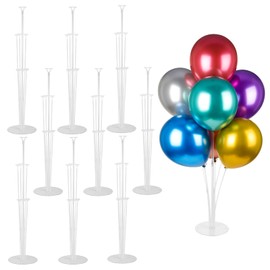 Voircoloria 9 Sets Balloon Stand Kits, Balloon Sticks Holder with Base for Table Graduation Birthday Baby Shower Gender Reveal Party Decorations
