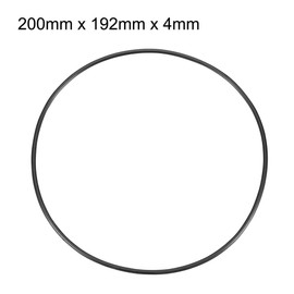 4mm x 200mm Black Nitrile Rubber O Type Sealing Ring Gasket Grommets