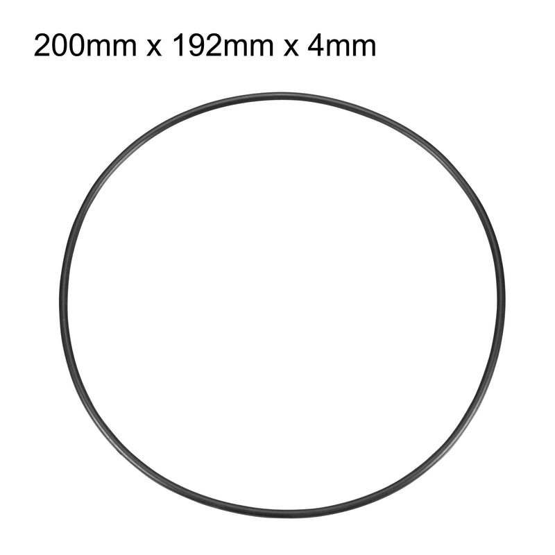 4mm x 200mm Black Nitrile Rubber O Type Sealing Ring