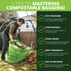 Simply Bio 30-33 Gallon Compostable Trash Bags Liners Flat-Top, Heavy