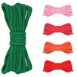 100% Natural Cotton Cord,5mm x25 Yard Mixed Color Twine String Cord Colored Cotton Rope Craft Cord for DIY Crafts Knitting Plant Hangers Christmas Wedding Decorate (Color 2)