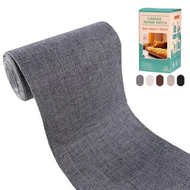 Autrends Canvas Repair Tape,Fabric Repair Patch,4×70 Inches,Outdoor Gear Patch, Waterproof,Self-Adhesive for Repairing Boat Covers,Tents,Sofas,Patio Umbrellas,Lounge Chairs,Awnings Grey