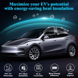 Amzwolf Car Window Tint Film 5% VLT - 20Inch x 20Ft Roll | UV & Heat Blocking Automotive Window Film | Privacy, Glare Reduction, Scratch Resistant, Easy DIY Install