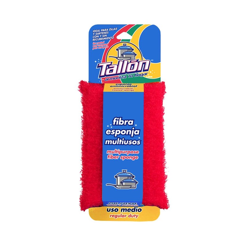 TALLÓN Fibra Esponja Multiusos para Cocina Paquete de 6 Piezas