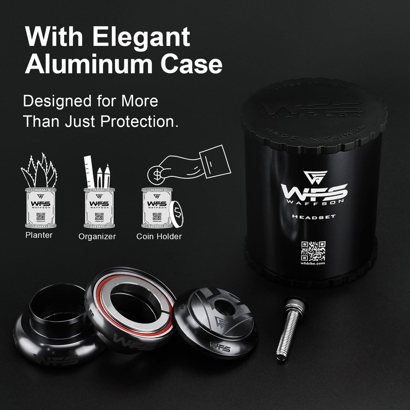 WFS NV.73 1 Inch CNC Alloy Threadless Headset with Top