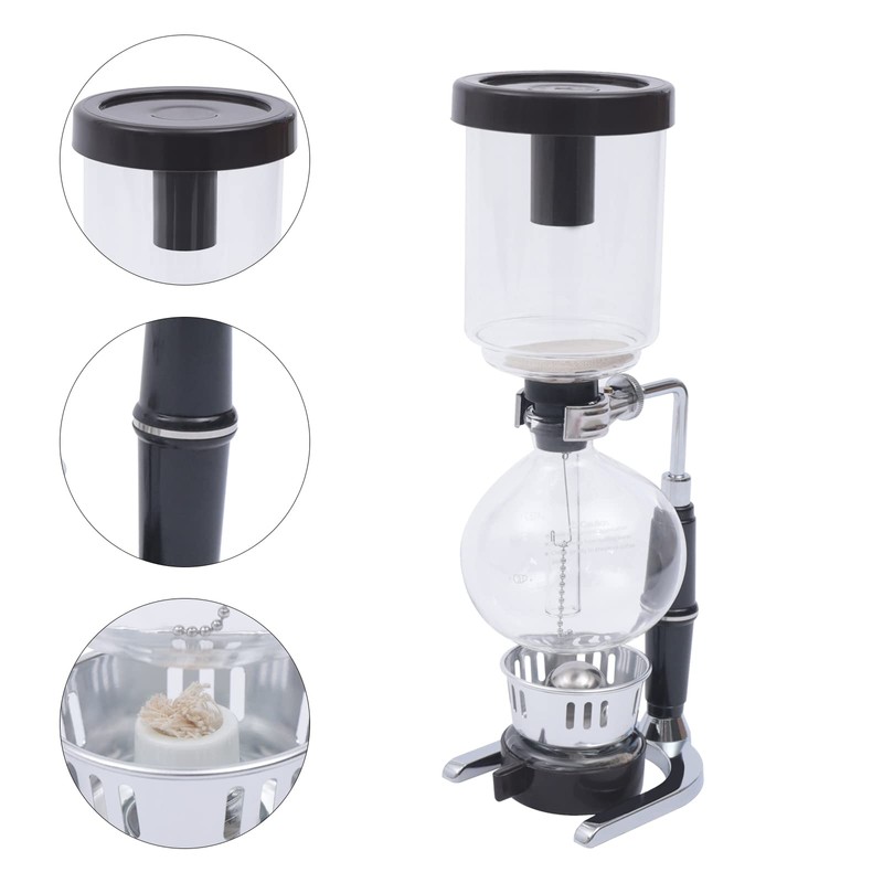 FLYHERO Vacuum Coffee Pot, 5 Cups(500ml), Siphon Syphon Coffee Maker,