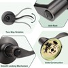 GOBEKOR 2 Pack Privacy Door Levers Interior Oil Rubbed Bronze