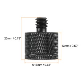 sourcing map Microphone Stand Adapter M10 Female x 1/4 Male Camera Screw Black