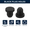 sourcing map 16 Pieces Black Rubber Stopper, 6.5mm Plug Holes