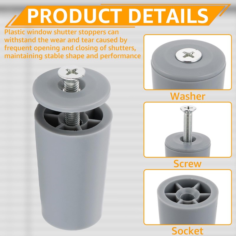 GBACHOOSE Pack of 30 Stop Buffer Stoppers for Roller Shutters,