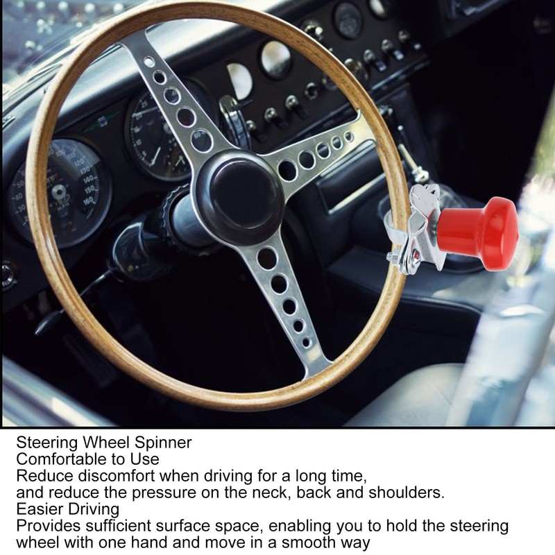 Steering Wheel Spinner 3004‑2348 Red Universal Deep Spoke Steering Wheel
