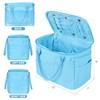 LOVEGRASS Large Crochet Yarn Knitting Bag with Handles, Blue
