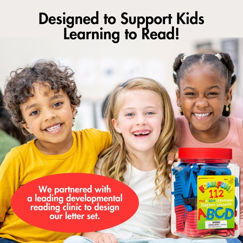 Dowling Magnets Foam Fun Magnet Red & Blue Uppercase Letters