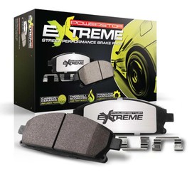 Power Stop Z26-2144, Z26 Street Warrior RearCarbon Fiber Ceramic Brake Pads with Hardware For Genesis G70 2019-2022, Kia Stinger 2018-2022 [Model Specific]