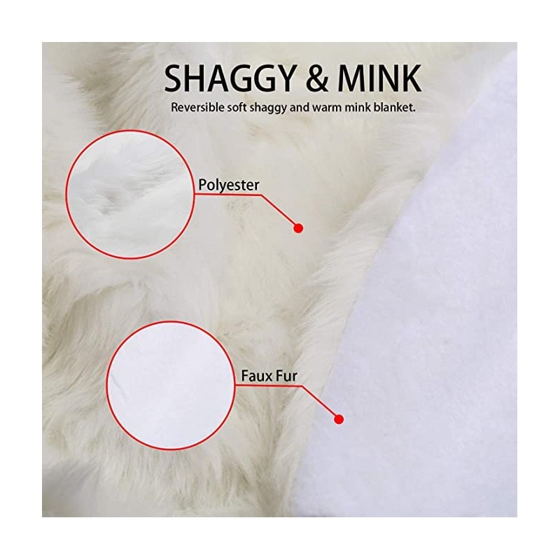 DERAYEE 92 cm Christmas Tree Blanket, White Christmas Tree Blanket,