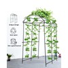 FAHKNS 7FT Garden Arch Trellis for Climbing Plants Outdoor, Polyethylene-Coated