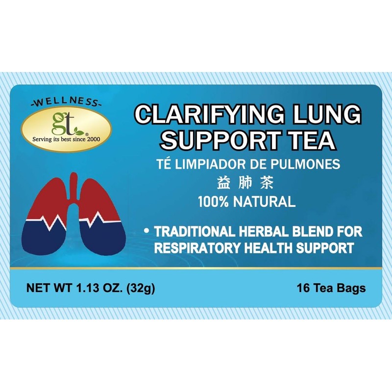 GT Clarifying Lung Support Tea, 1.13 Ounce Box (16 Tea