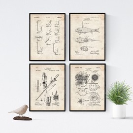 Nacnic pack of 4 sheets of patent bicycles. Make posters with inventions and old patents. Choose the colour you like. Printed on high quality 250 grams.