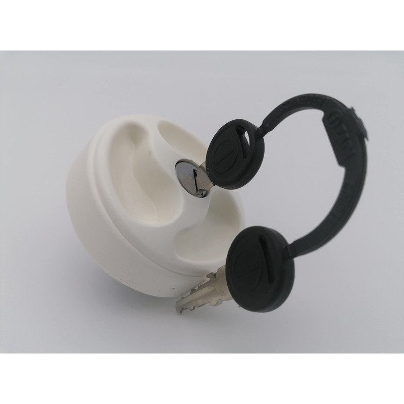 CR-MOESANCO® White Caravan Water Tank Cap with 3 Recessed Handles
