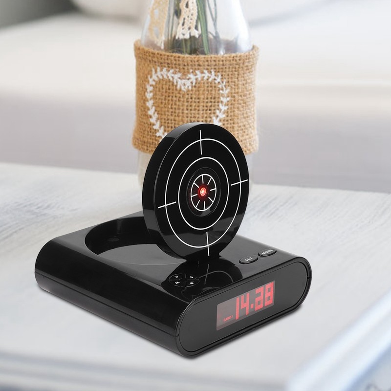 USB Innovative Digital Electronic Clock Shooting Alarm Clock for Home