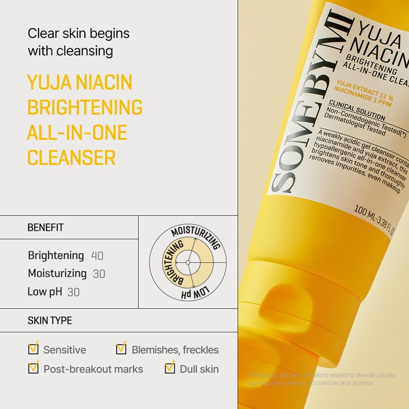 SOME BY MI Yuja Niacin Brightening All-in-One Cleanser – 3,38