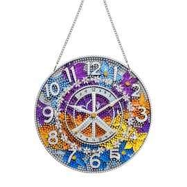 Pavemlo Double-Sided Acrylic Board Diamond Painting Pendant & Window Decoration Set with Chain - DIY Crystal Painting Pendant Diamond Painting Wall Hanging Kits 20 x 20 cm - for Wall and Entrance