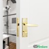 EAI Polished Brass Bathroom Door Handle Set | 1 Pair