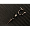 Akusetia Titanium Ring Earrings, Hoop Earrings, Metal Black, Black, Simple,