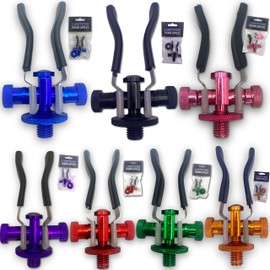 2 LIDSTERS CARP FISHING ALUMINIUM SUPER LITE ADJUSTABLE BUTT ROD REST POD RESTS (2 x Pink Rests)