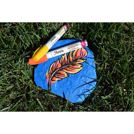 Sharpie Oil-Based Paint Marker, Fine Point, Black, 1 Count - Great for Rock Painting