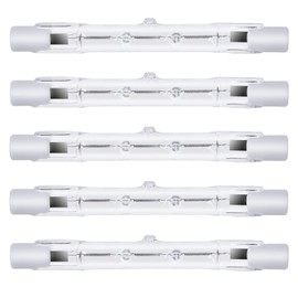 R7S Halogen Bulbs 78mm T3 100W 120V Dimmable J-Type Linear Warm White Double Ended R7S Bulbs for Security and Work Lights, Floodlight, Floor Lamps, Landscape Lights, Ceiling Lights 5 Pack