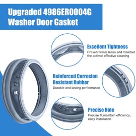 Unbranded New 4986ER0004G Washer Door Gasket with Drain Port For LG Front Washer Door Seal