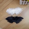 1 Pc White Mini Black and White Angel Feather Wings