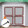 M METERXITY 4-Pack Iron T-Strap Shed Door Hinges, 6 Inch
