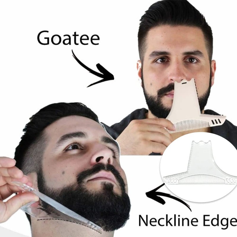 YYMEIDS Beard Shaping Styling Template Transparent Beard Guide Shaper Tool