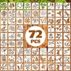 72 Pcs Botanical Stencils Set, Reusable Butterfly & Flower Painting