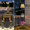 45.4'' Metal Outdoor Solar Floor Lamps 2 Pack, Waterproof Solar