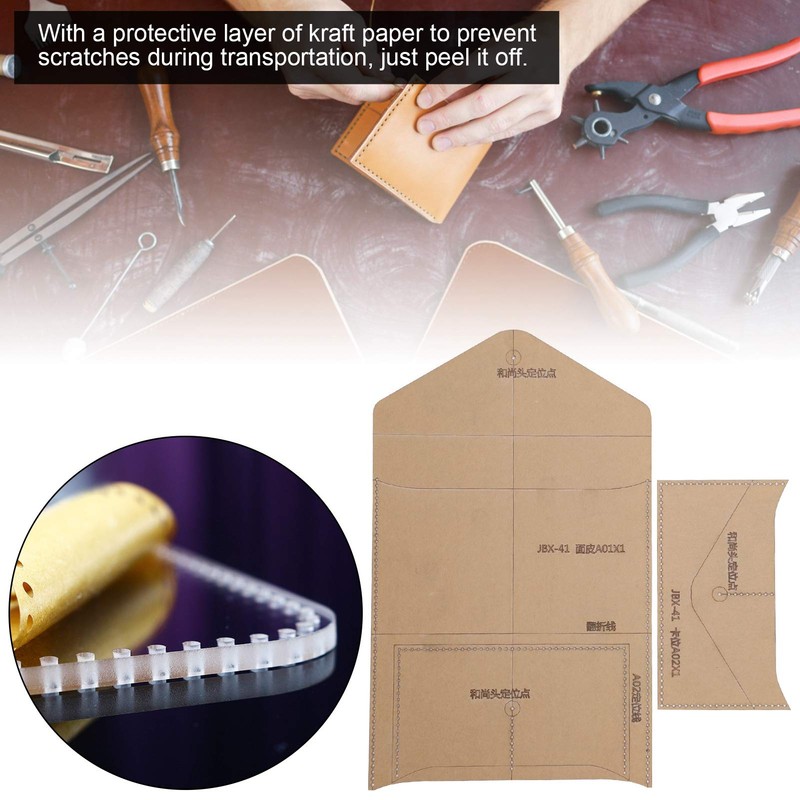 Acrylic DIY Template Envelope Bag Template Leather Wallet Pattern Set