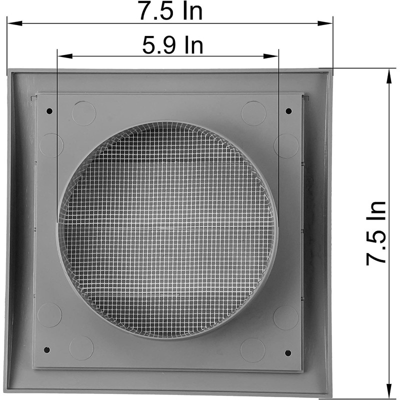 Vent Systems 150 mm (190 x 190) Grey Vent Cover