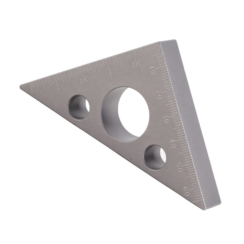 45/90 Degrees Matte Aluminum Alloy Mini Right Angle Ruler Woodworking