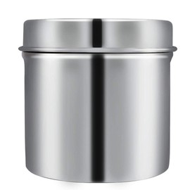 Frasco de Desinfección de Acero, Frasco de Pomada de Acero Inoxidable con Tapa para Almacenar Bolas de Algodón Líquido Gasas Hisopos Uso en Laboratorio (8CM)