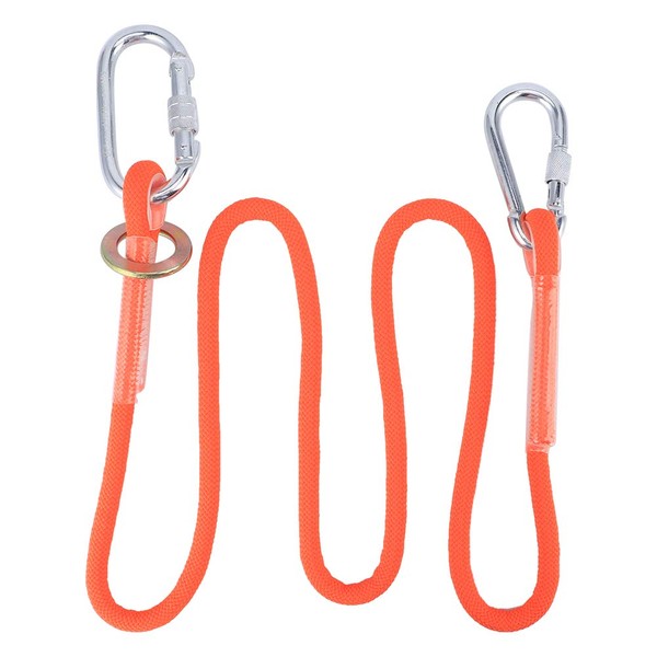Alomejor 1.6M Safety Fall Arrest Harness Small Buckle Aerial Work Safety Belt Rope Insurance Lanyard for Outdoor Construction