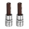 sourcing map 2pcs 1/4" Hex Bit Socket 1/4" Square Drive
